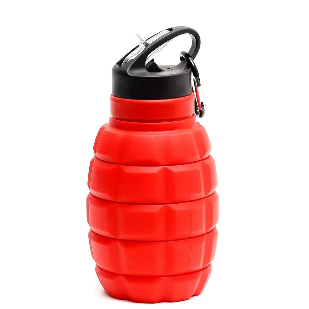 Foldable Water Bottle Food Grade Silicone Cycling Hiking Kettle With Hook - Bellarte Enchanté Foldable Water Bottle Food Grade Silicone Cycling Hiking Kettle With Hook